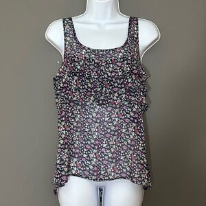 Express Black Floral Camisole Top